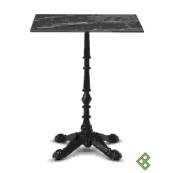 Bistro-Dining-Height-Table-Base-with-a-590-Square-Marquina-Marble-Compact-Laminate-Table-Top